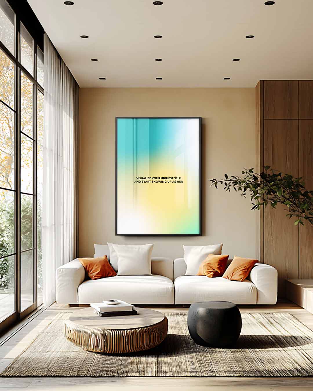 Inspirerende Vrouwelijke Visualisatie Poster Kunstwerk-canvas-dibond-plexiglas-wanddecoratie-WallArtistic