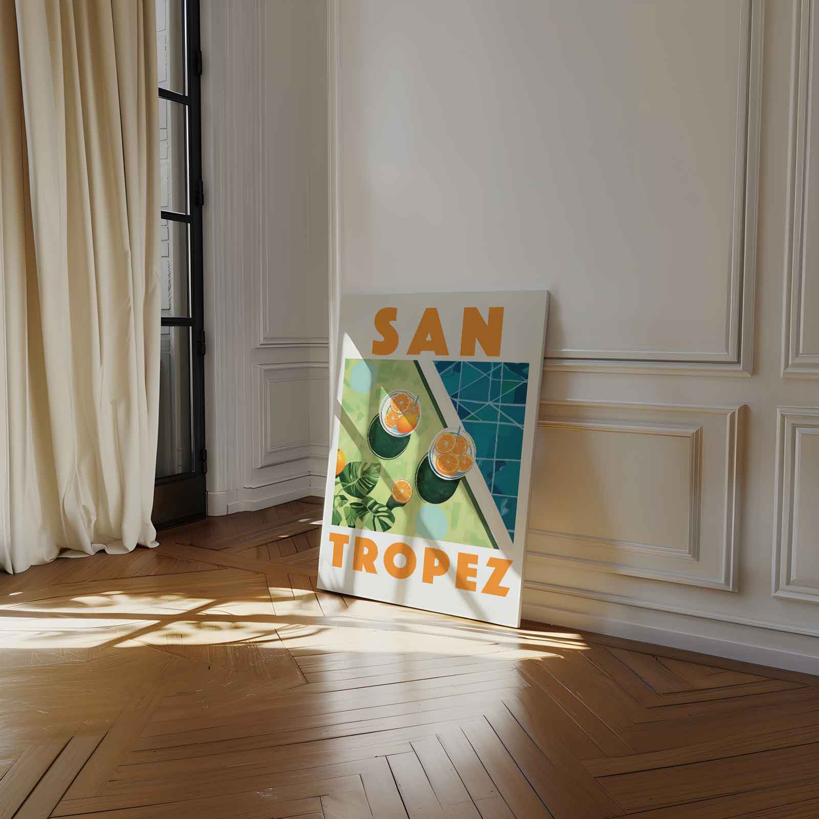 Zonnige St. Tropez Droom Kunstwerk-canvas-dibond-plexiglas-wanddecoratie-WallArtistic