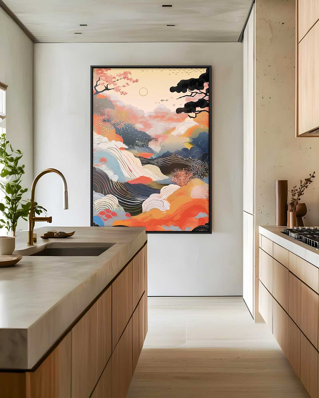 Kleurrijke Horizon Kunstwerk-canvas-dibond-plexiglas-wanddecoratie-WallArtistic