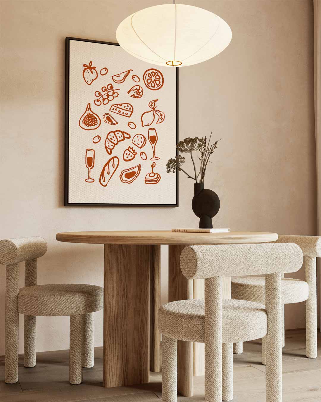 Eten & Drinken Illustratie Kunstwerk-canvas-dibond-plexiglas-wanddecoratie-WallArtistic