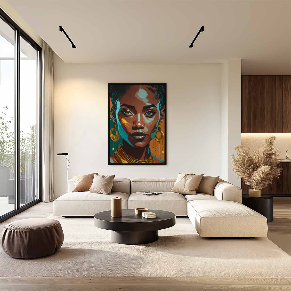 Kleurrijke Portretmagie Kunstwerk-canvas-dibond-plexiglas-wanddecoratie-WallArtistic