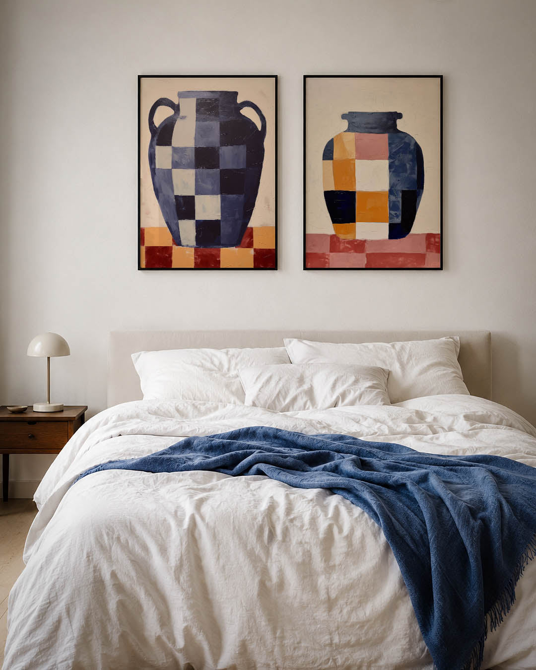 Vaas en ruitpatroon Posterset