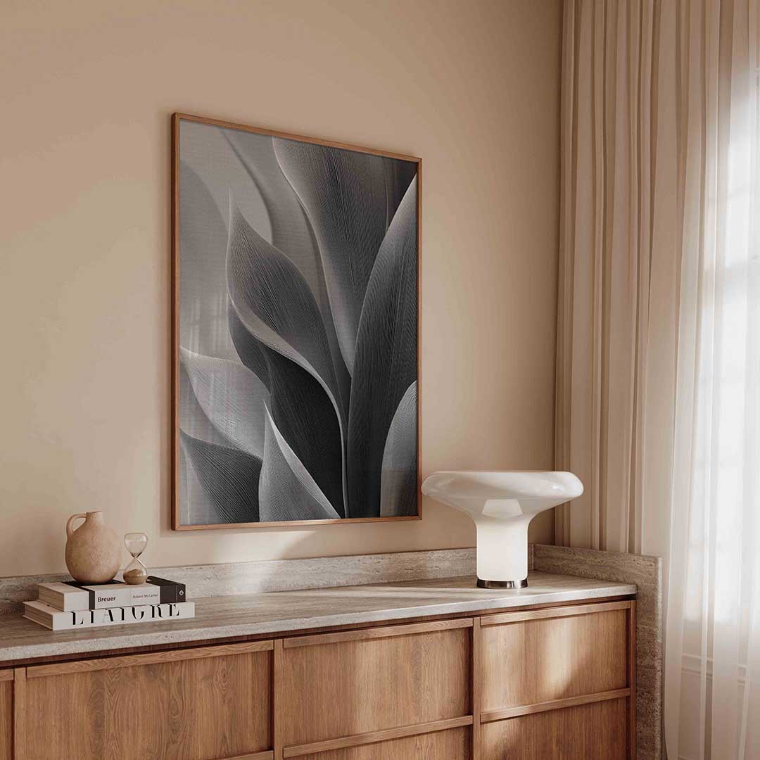 Abstracte bladvormen Poster