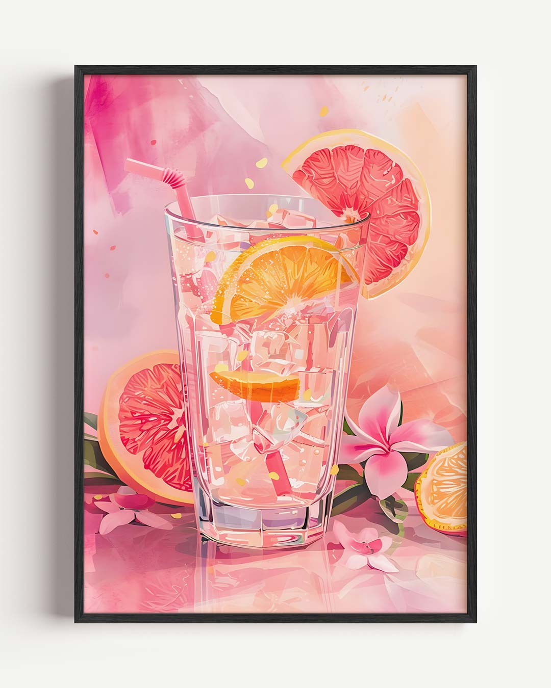 Zomerse Citrus Cocktail Poster-WallArtistic