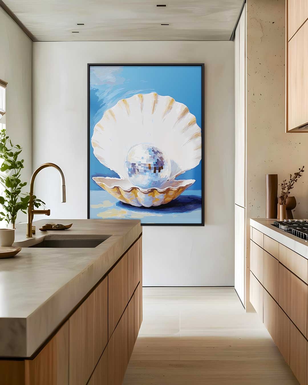 Parel van de Disco Kunstwerk-canvas-dibond-plexiglas-wanddecoratie-WallArtistic