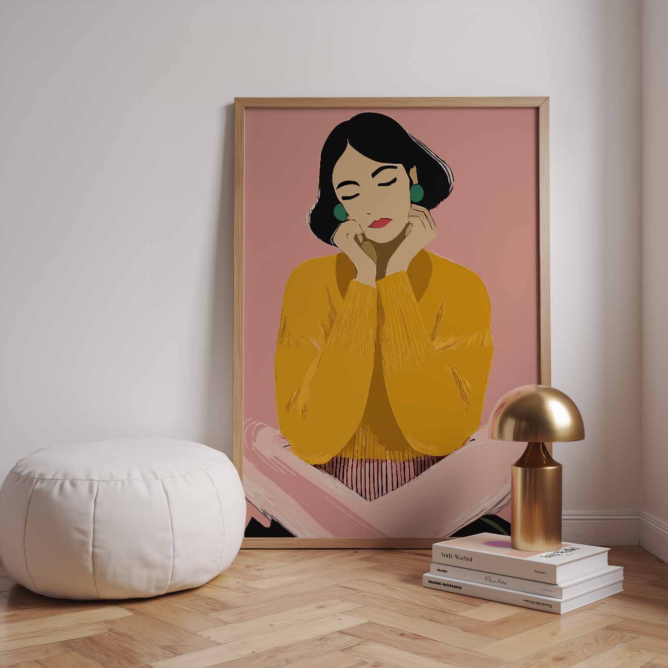 Dromerige Vrouwelijke Illustratie Poster