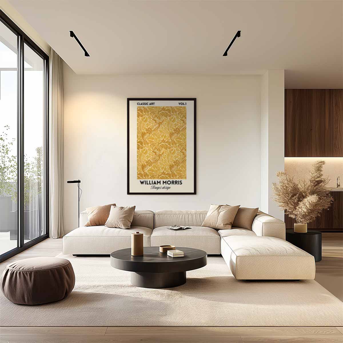 Vintage Bloemenbehang Kunstwerk-canvas-dibond-plexiglas-wanddecoratie-WallArtistic