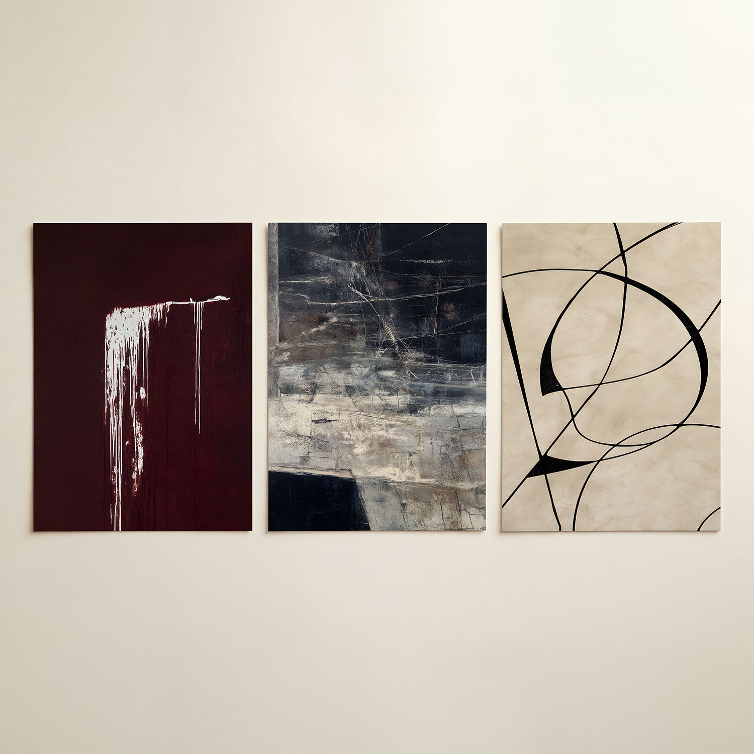 Druipende lijnen Posterset