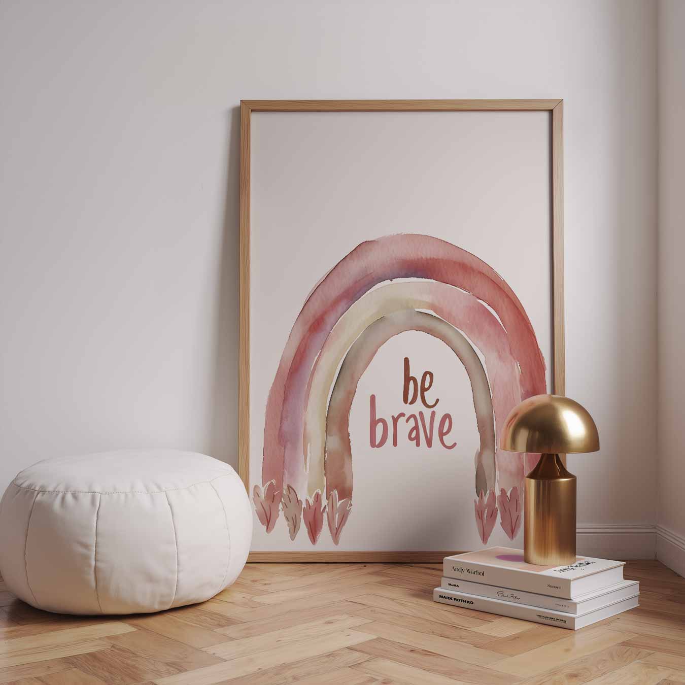 Moedige Regenboog Poster-WallArtistic