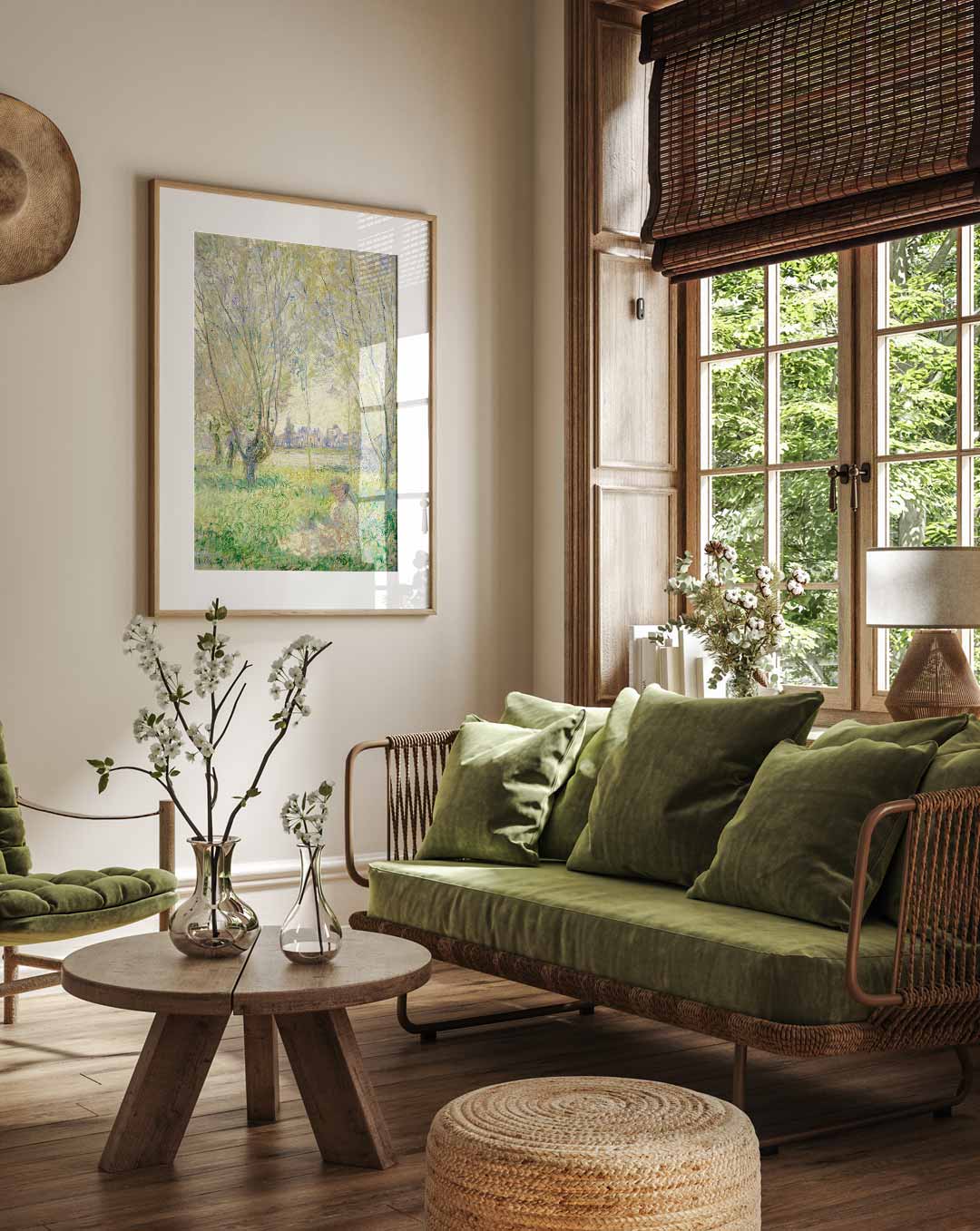 Impressionistische Boomgaard Poster-WallArtistic