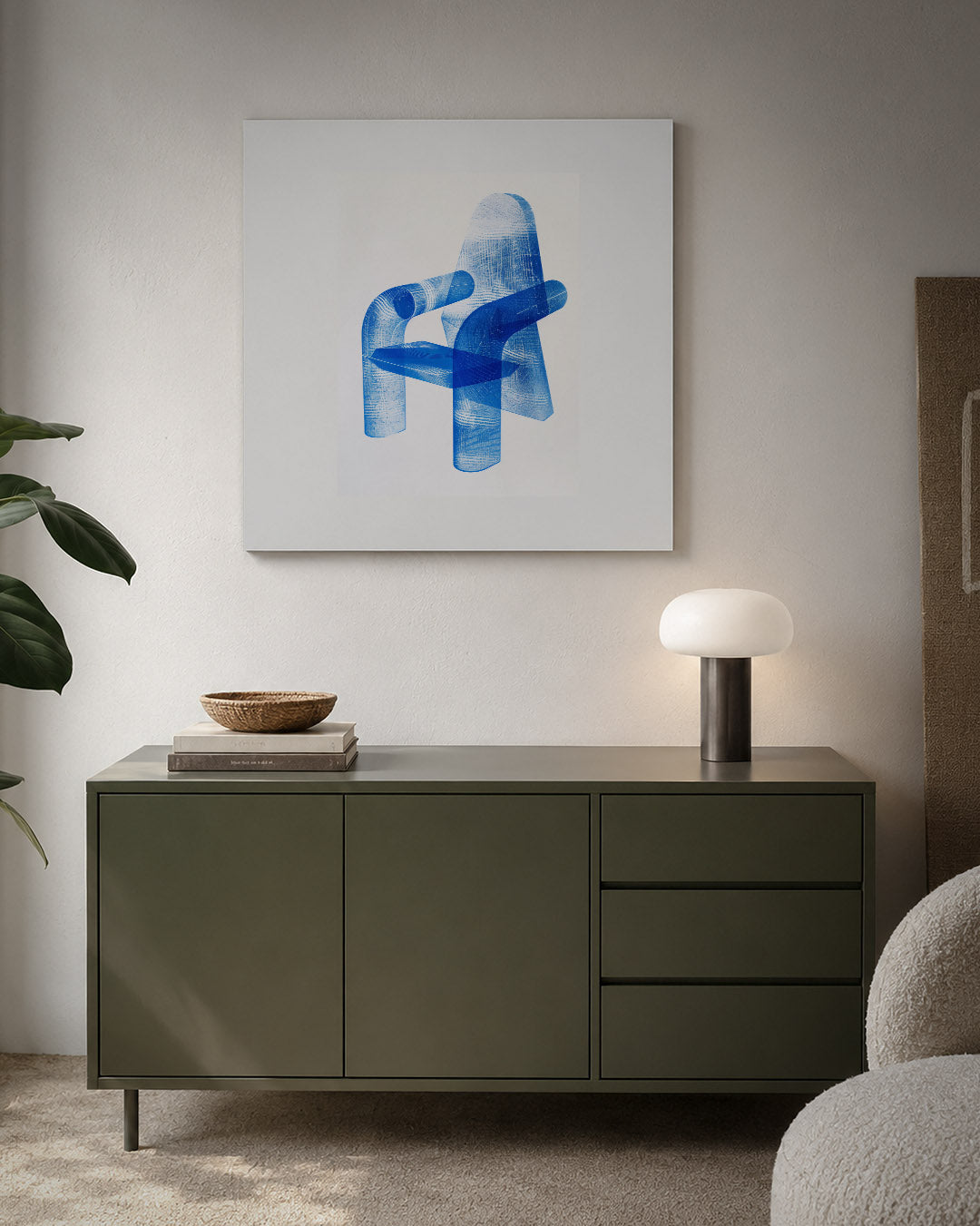 Transparante stoelvorm Kunstwerk