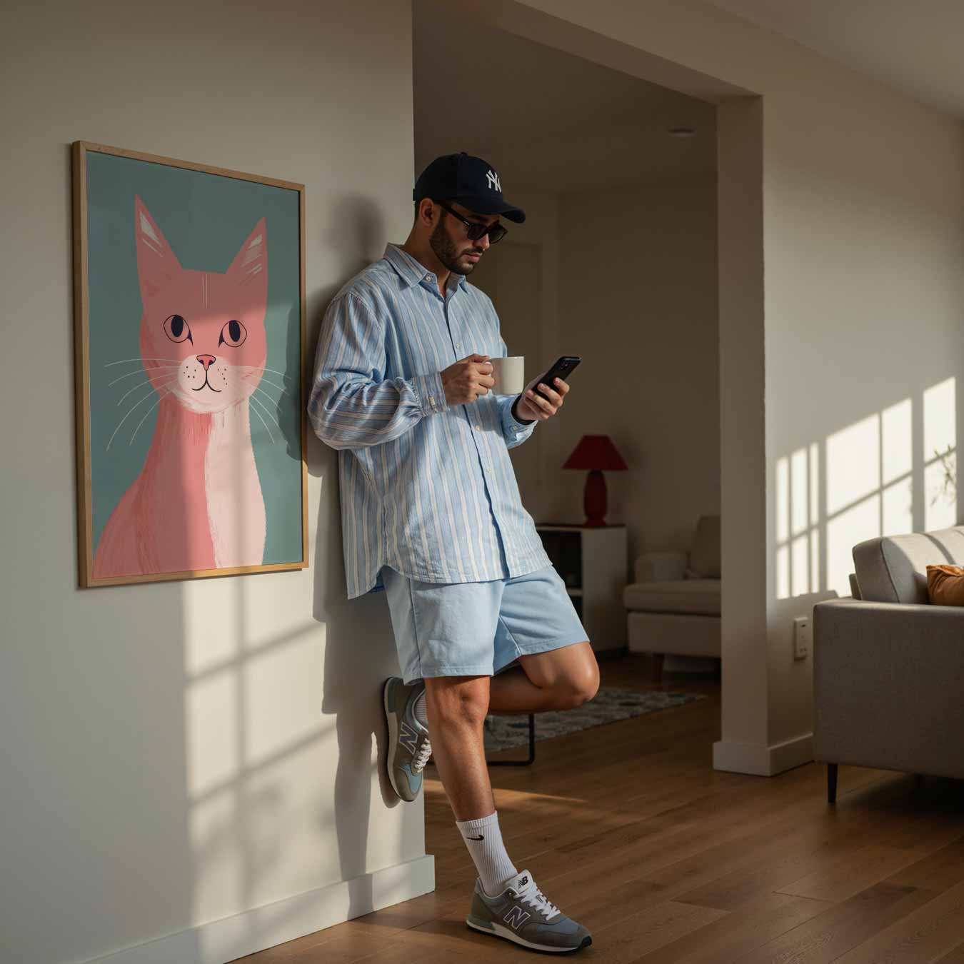 Stylish Kattenposter-WallArtistic