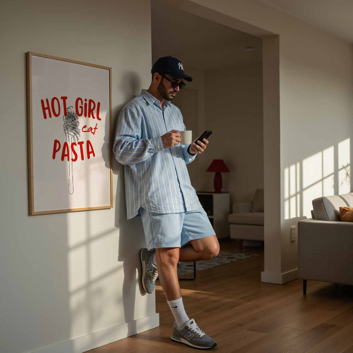 Hot Girl Pasta Poster-WallArtistic