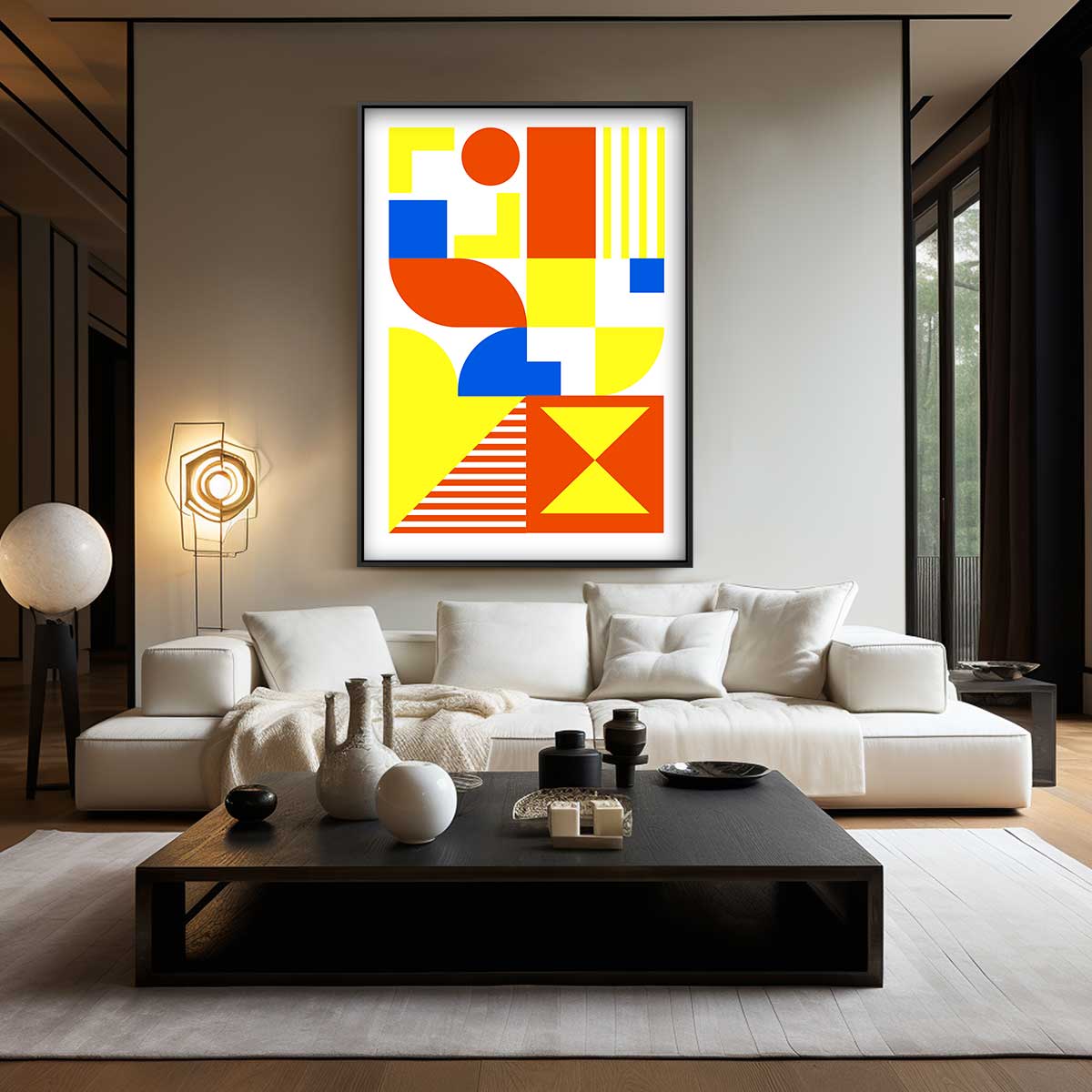 Kleurrijk Geometrisch Kunstwerk Kunstwerk-canvas-dibond-plexiglas-wanddecoratie-WallArtistic