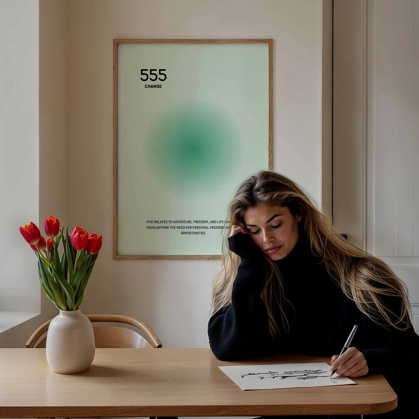Inspirerende 555 Veranderingsposter