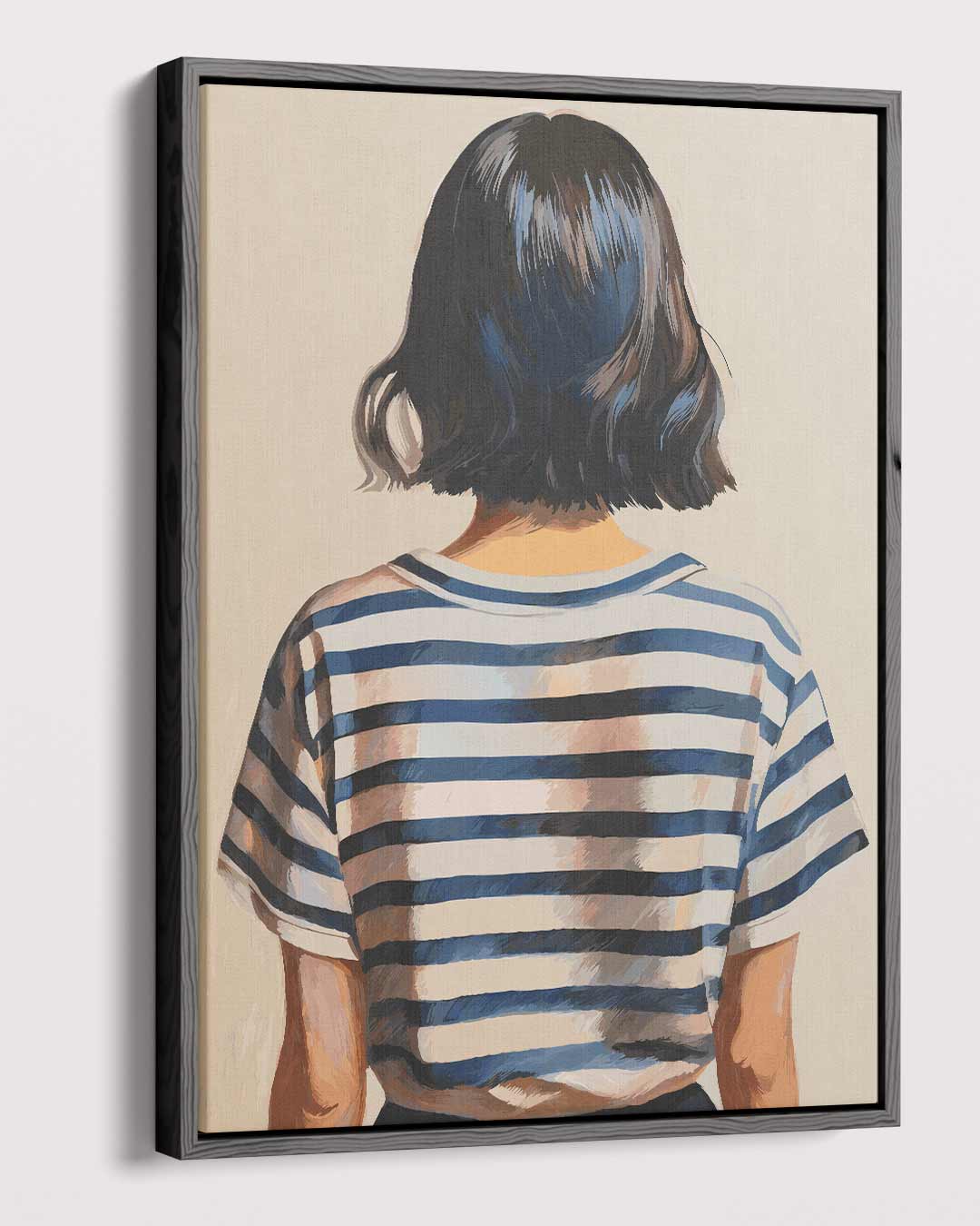 Strepen en Stille Reflectie Kunstwerk-canvas-dibond-plexiglas-wanddecoratie-WallArtistic