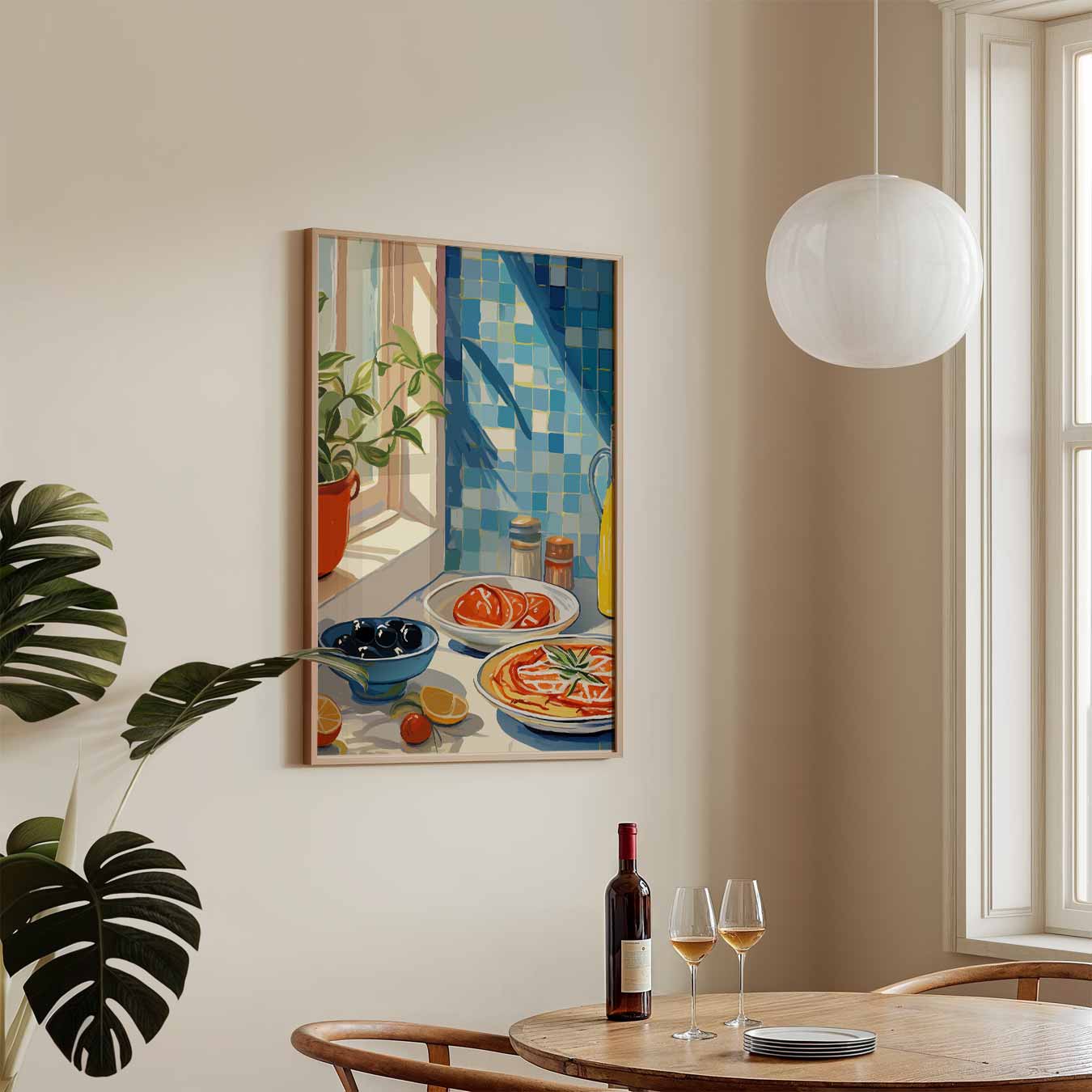 Mediterrane Keuken Charme Poster-WallArtistic