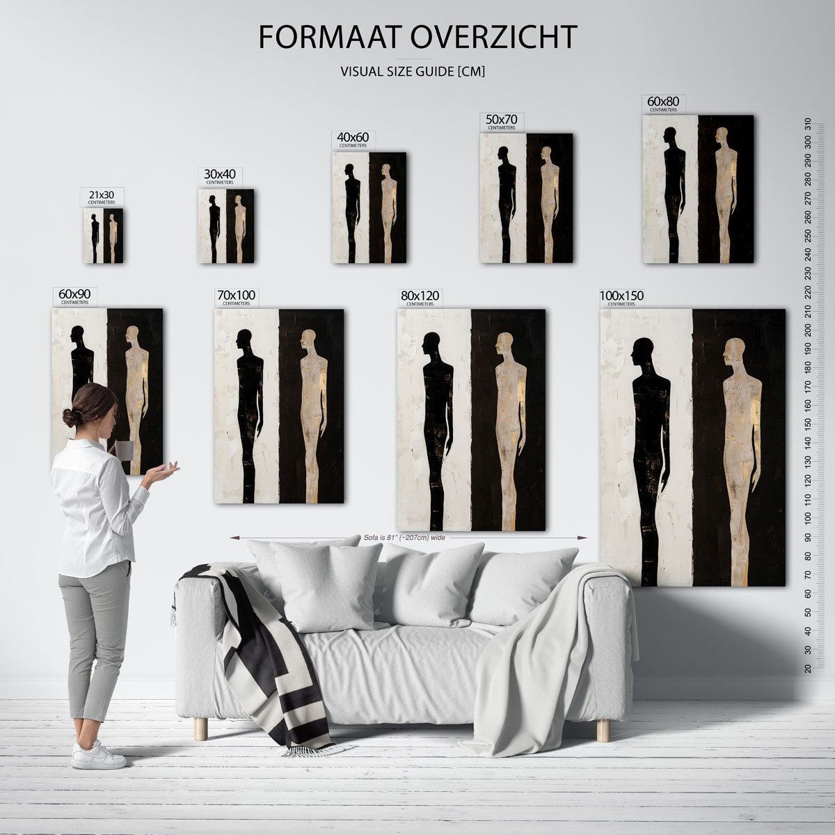 Silhouetten in contrast Poster