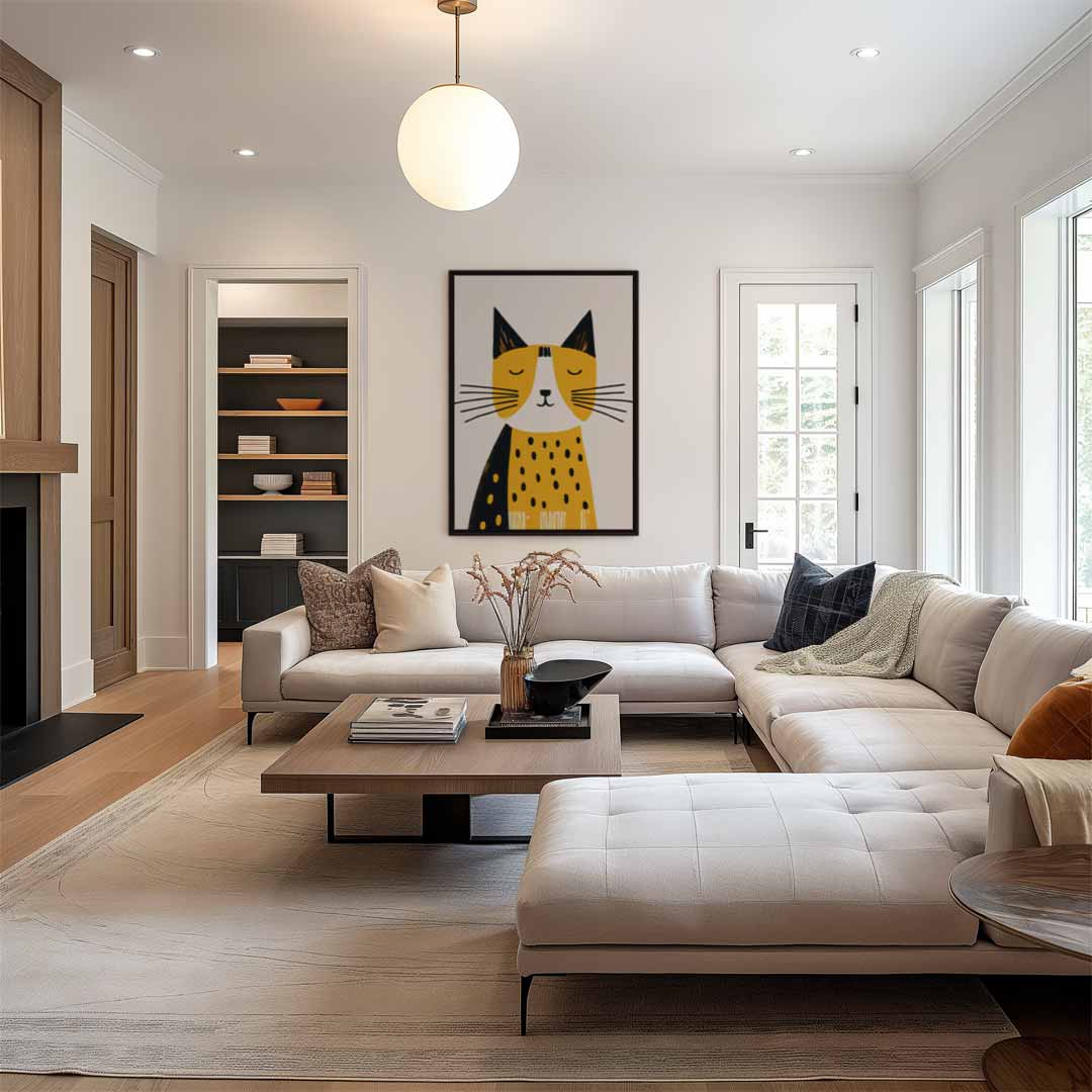 Sfeervol Kattenkunstwerk Kunstwerk-canvas-dibond-plexiglas-wanddecoratie-WallArtistic
