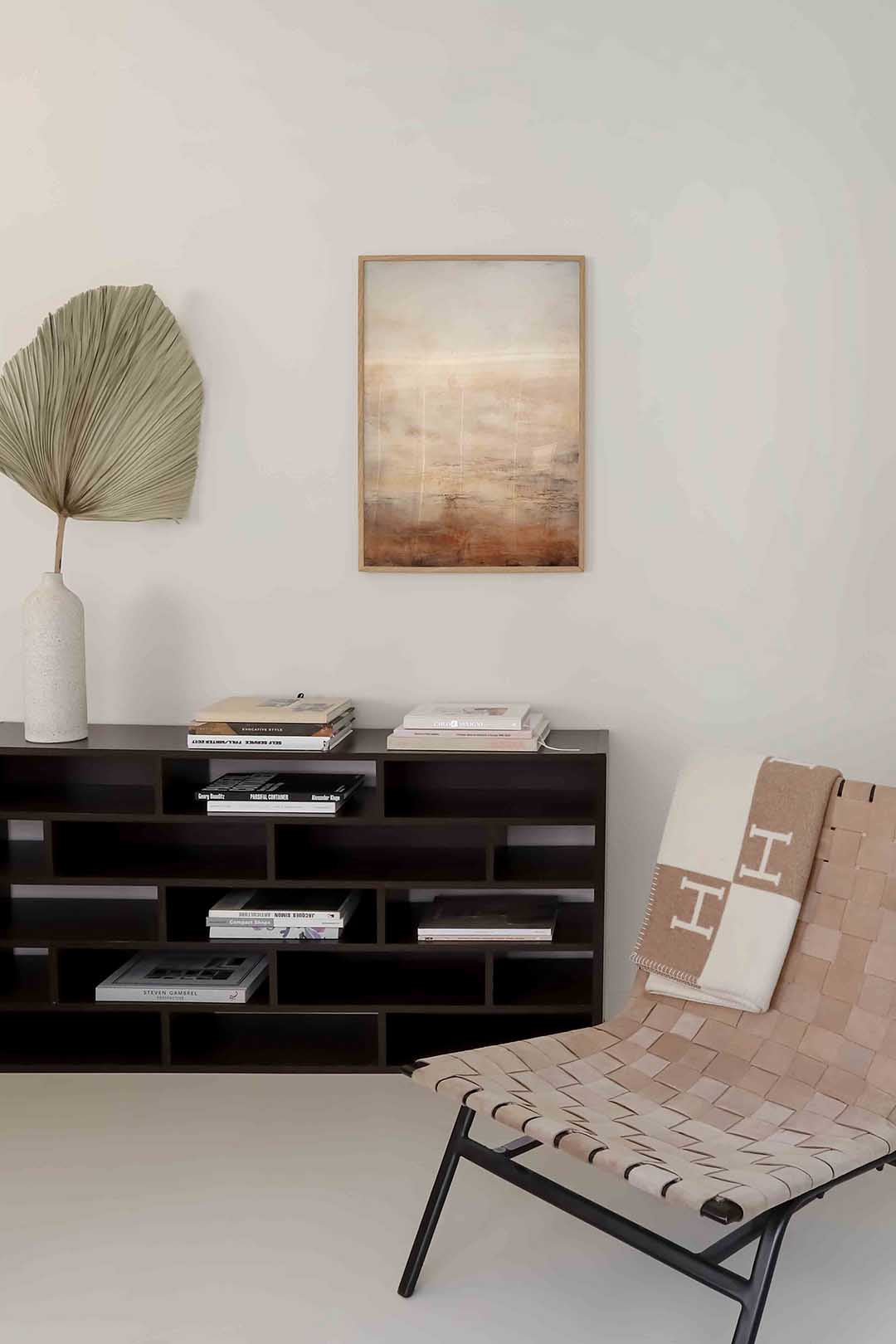 Beige en bruine textuur Poster