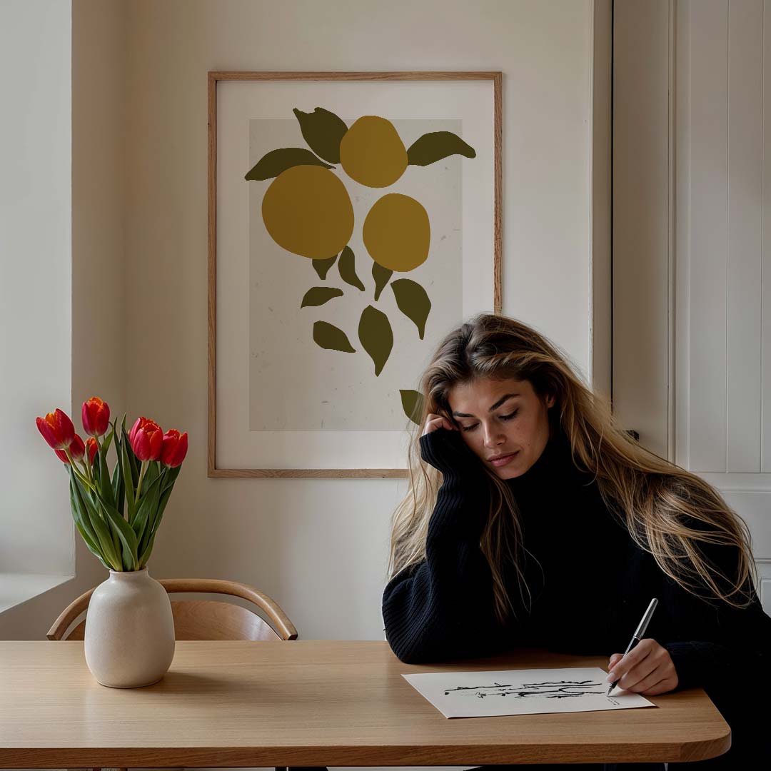 Moderne Citrus Abstract Poster-WallArtistic