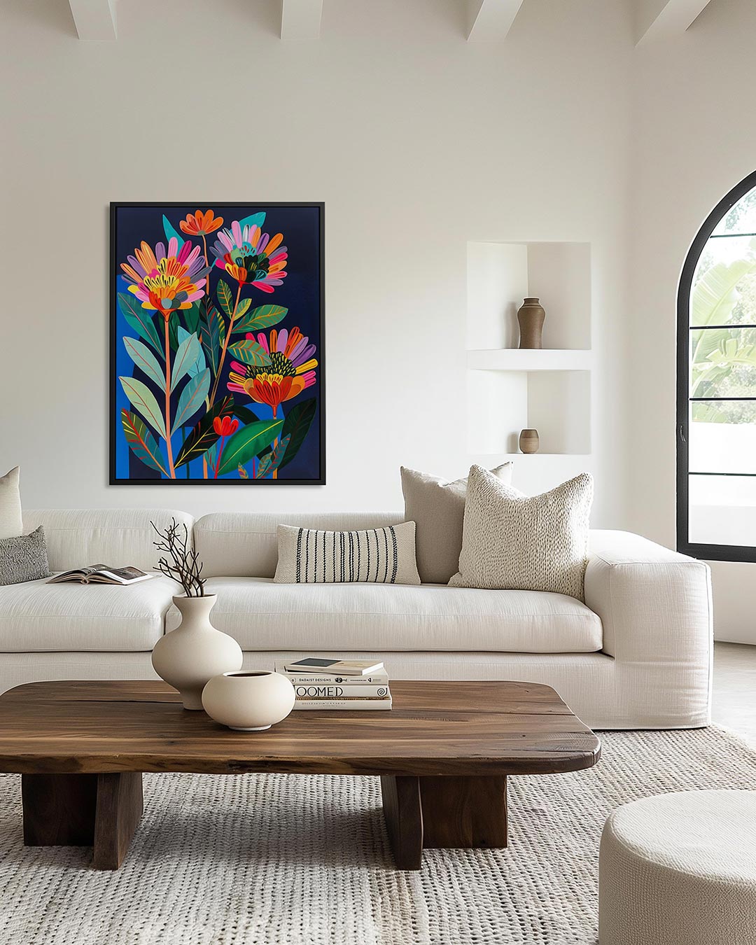 Kleurrijke bloemen Kunstwerk