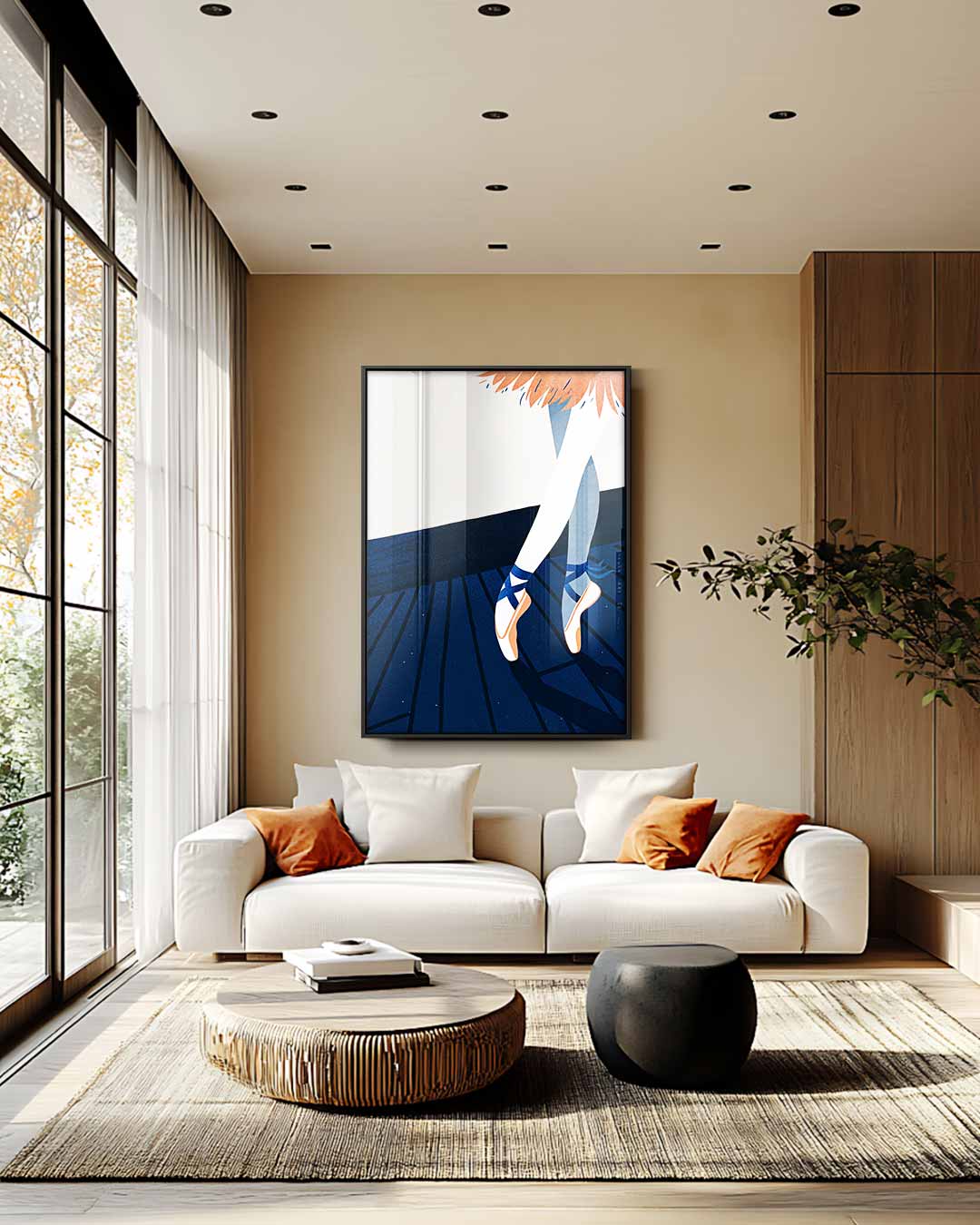Dansende Schoonheid Kunstwerk-canvas-dibond-plexiglas-wanddecoratie-WallArtistic
