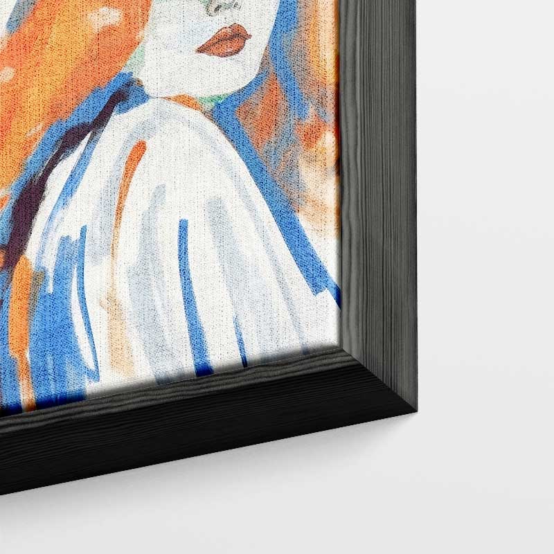 Dromerige Tinten: Vrouw in Kleur Kunstwerk-canvas-dibond-plexiglas-wanddecoratie-WallArtistic