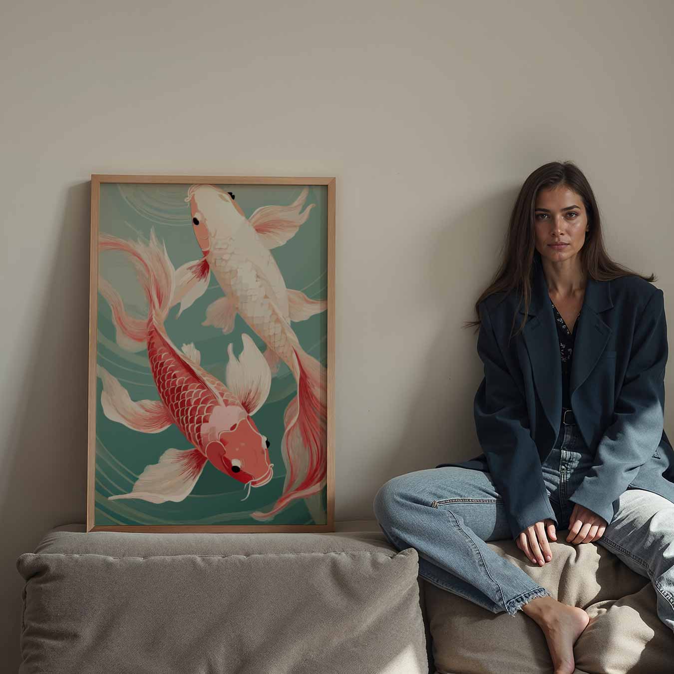 Koi Karper Elegantie Poster-WallArtistic