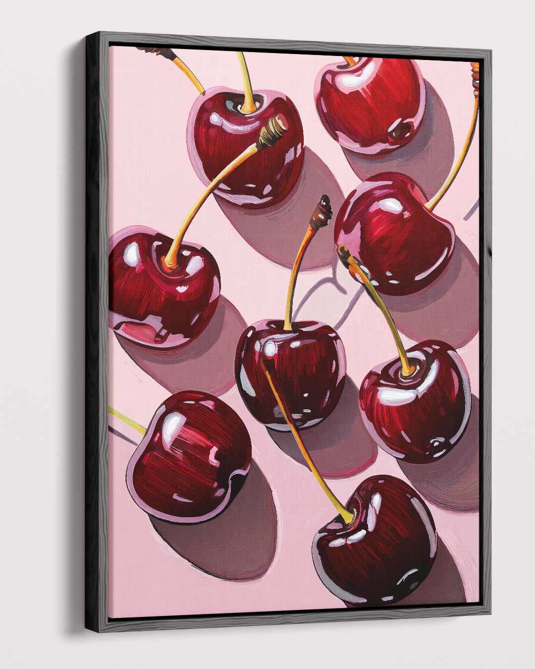 Glanzende Kersenpracht Kunstwerk-canvas-dibond-plexiglas-wanddecoratie-WallArtistic