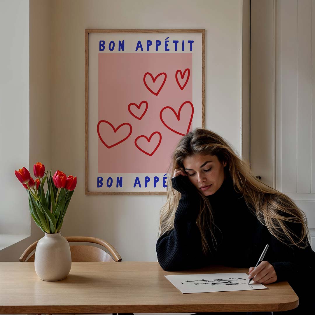 Bon Appétit Hartjes Poster-WallArtistic
