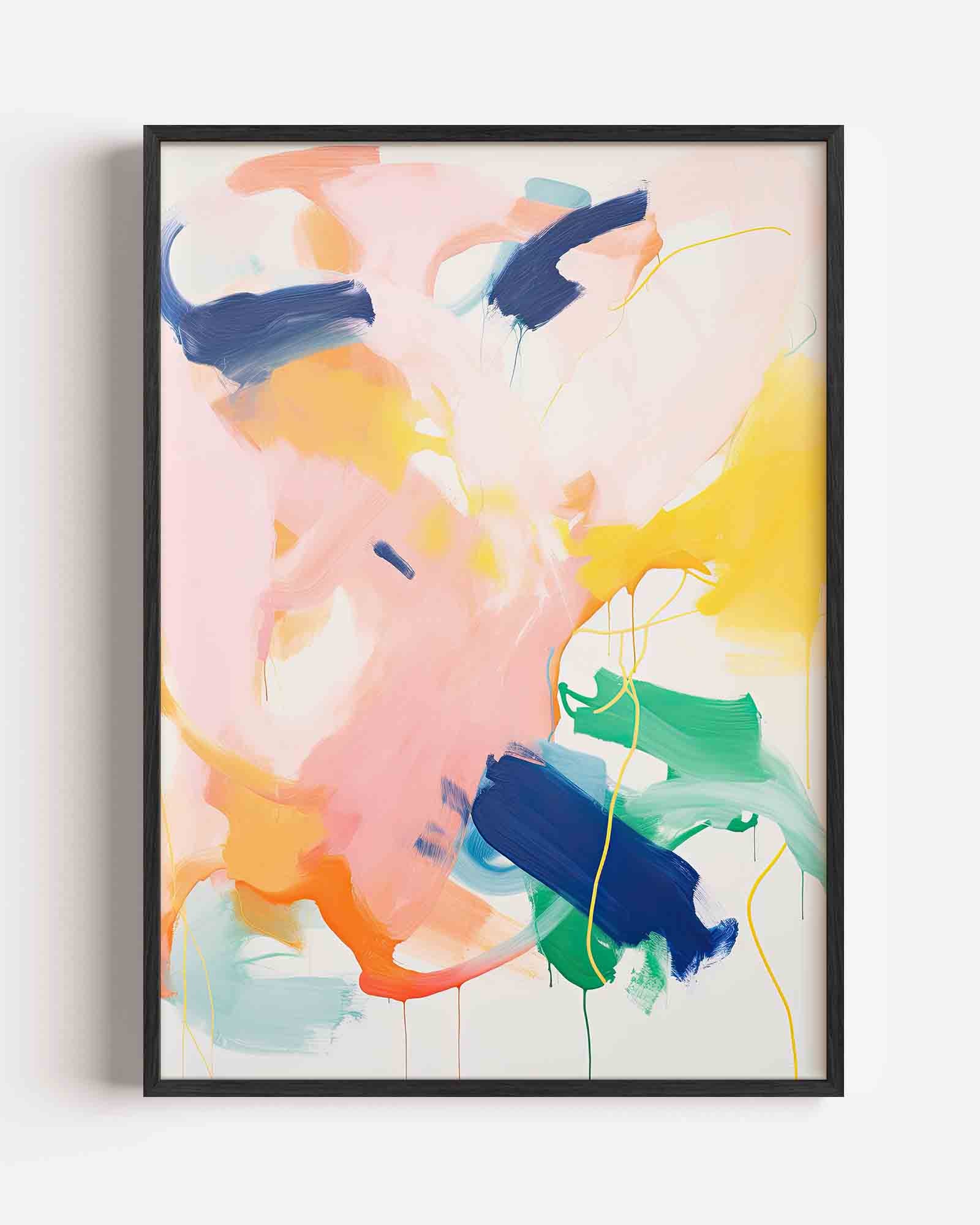 Abstracte kleurenexplosie Poster