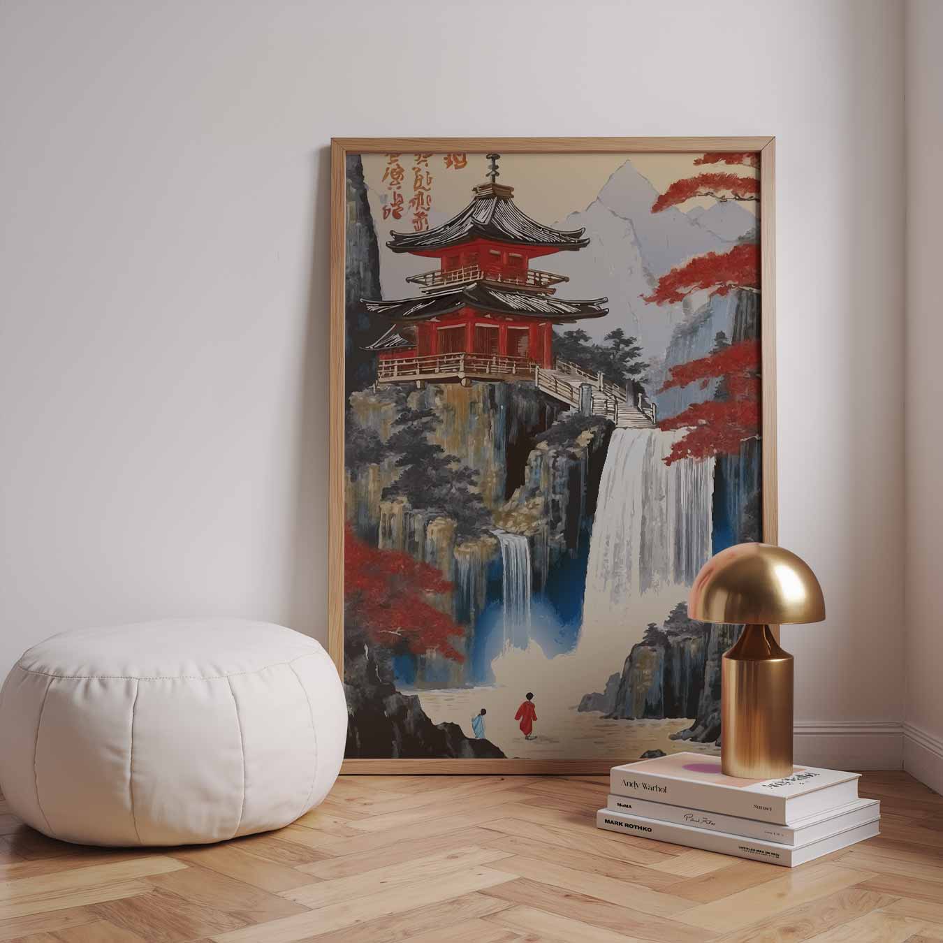 Sereen Japans Tempellandschap Poster