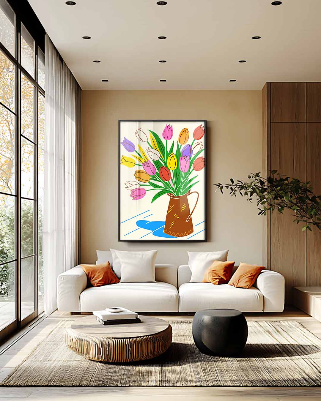 Bloemenpracht in de Eenvoud Kunstwerk-canvas-dibond-plexiglas-wanddecoratie-WallArtistic