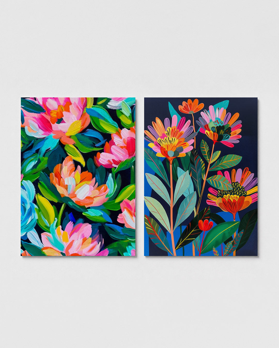 Kleurrijke bloemexplosie Posterset