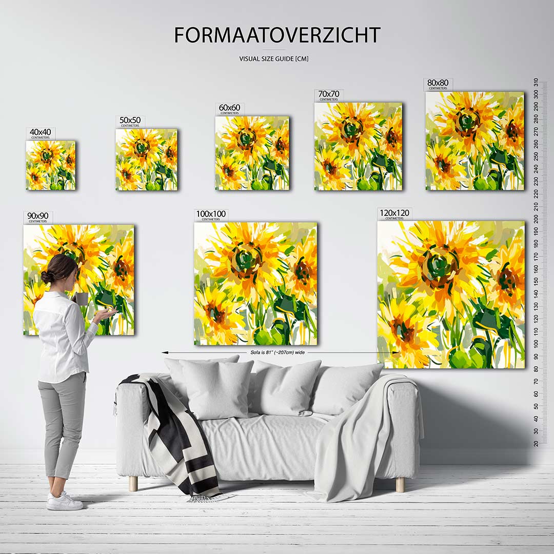 Zonnebloemen Kunstwerk