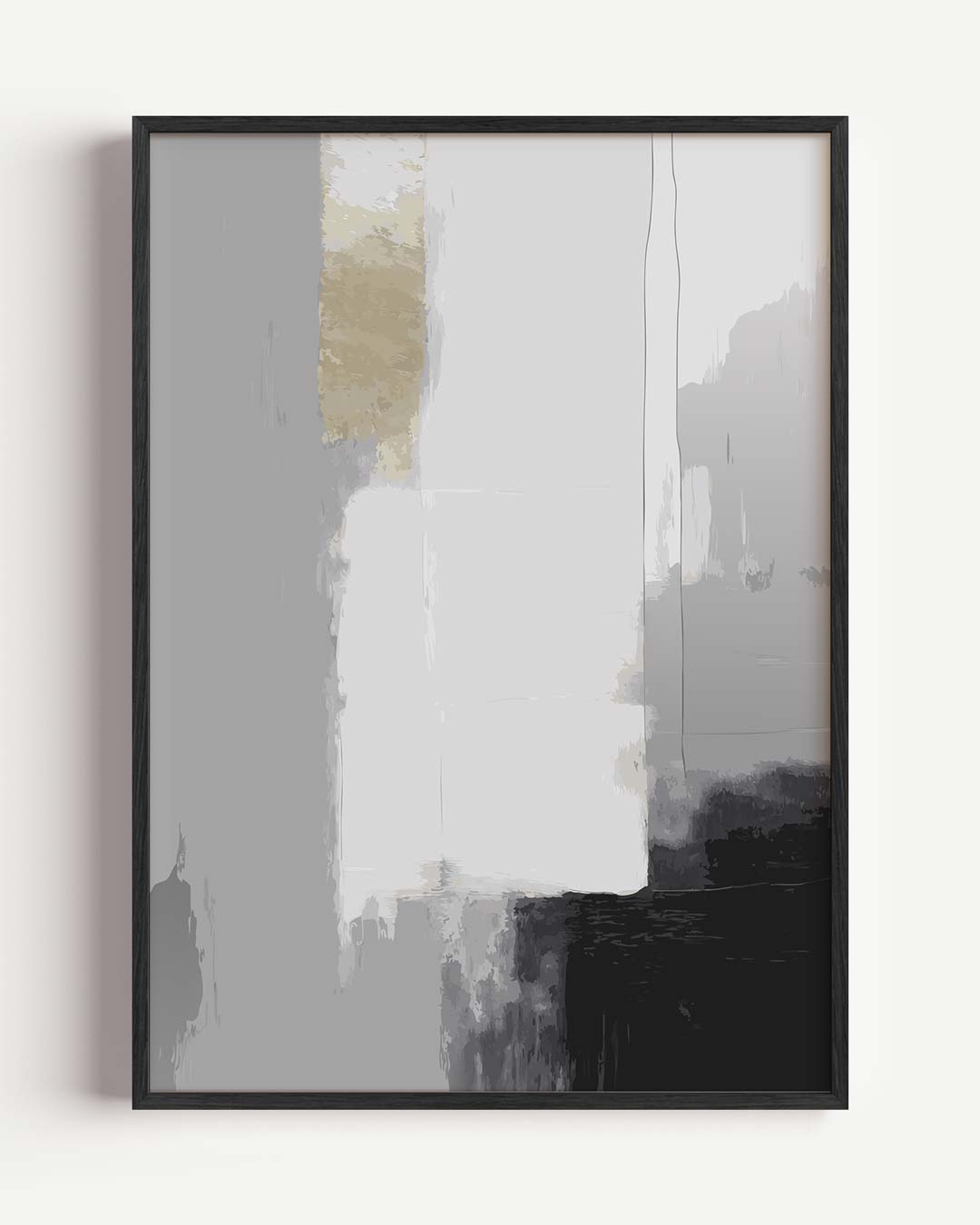 Abstracte Elegantie in Zwart en Wit Poster-WallArtistic