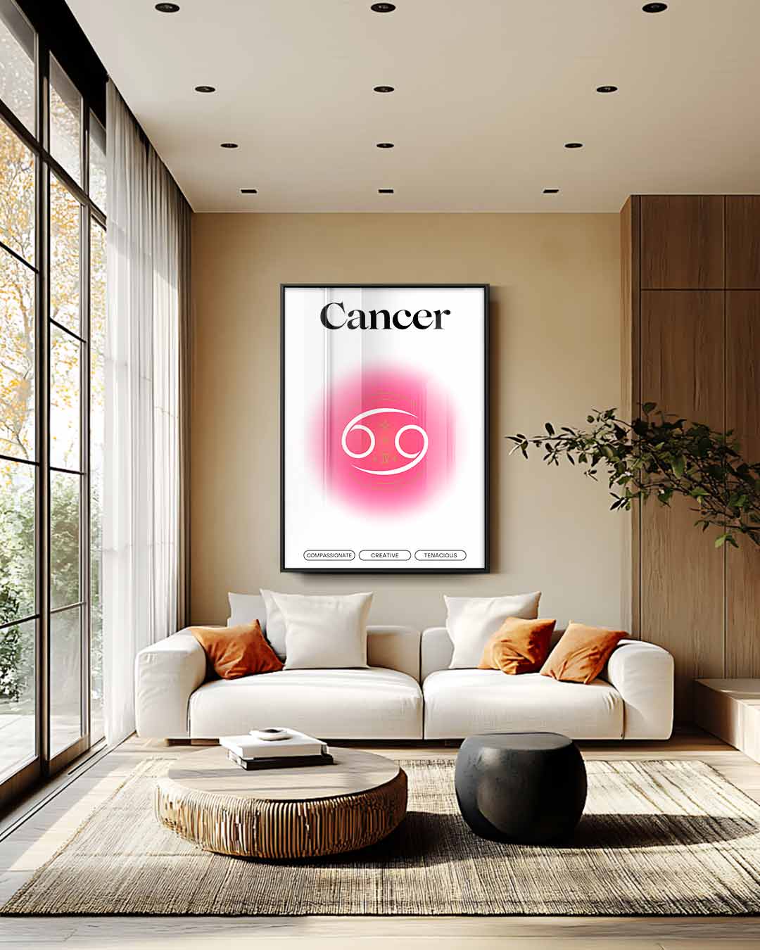 Sterrenbeeld Kreeft Wanddecoratie Kunstwerk-canvas-dibond-plexiglas-wanddecoratie-WallArtistic