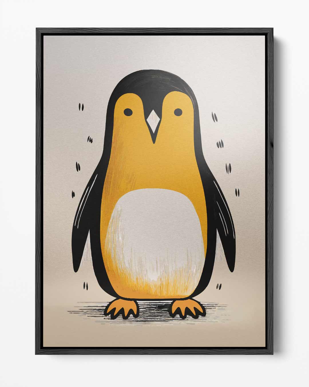 Schattige Pinguïn Illustratie Kunstwerk-canvas-dibond-plexiglas-wanddecoratie-WallArtistic
