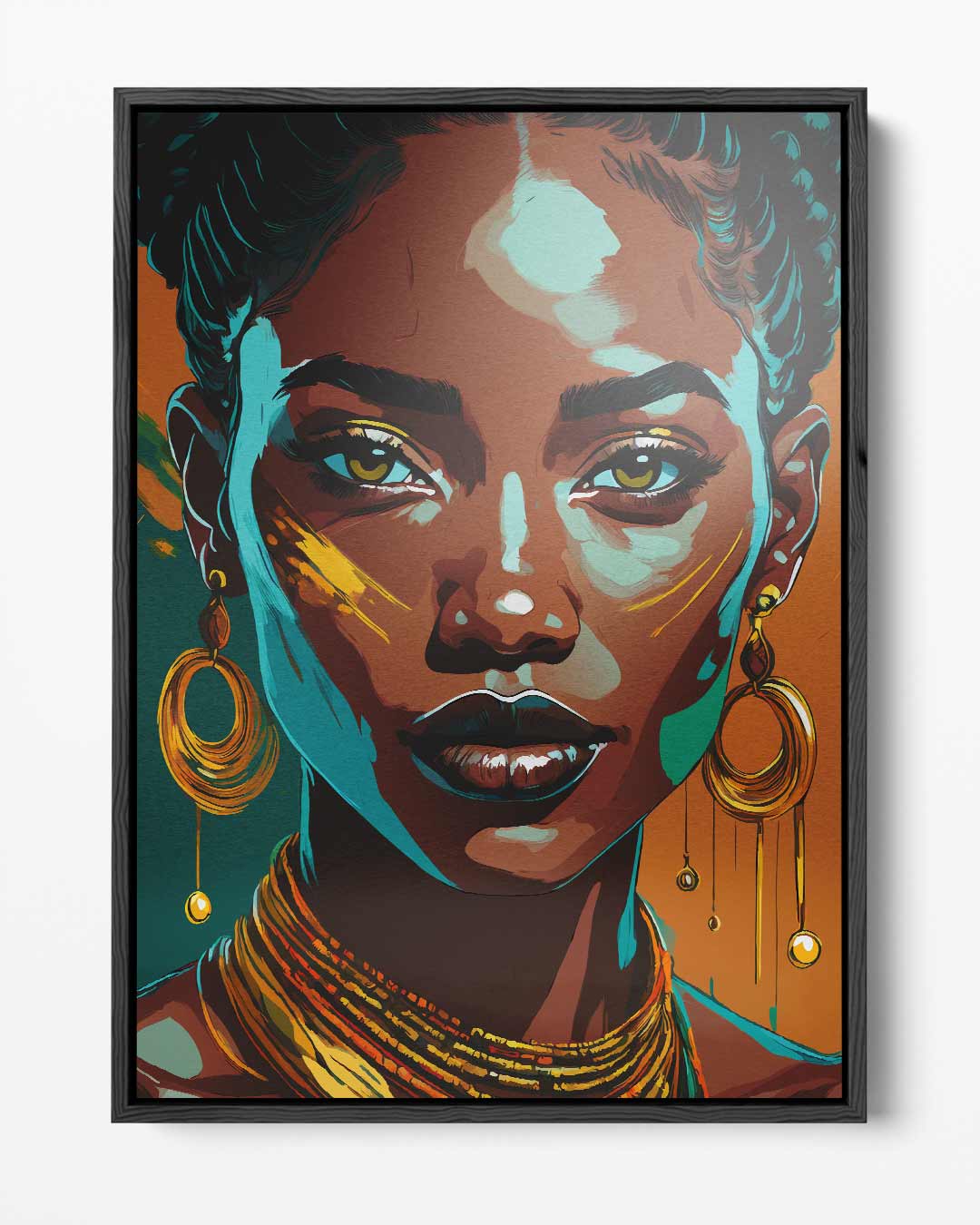 Kleurrijke Portretmagie Kunstwerk-canvas-dibond-plexiglas-wanddecoratie-WallArtistic