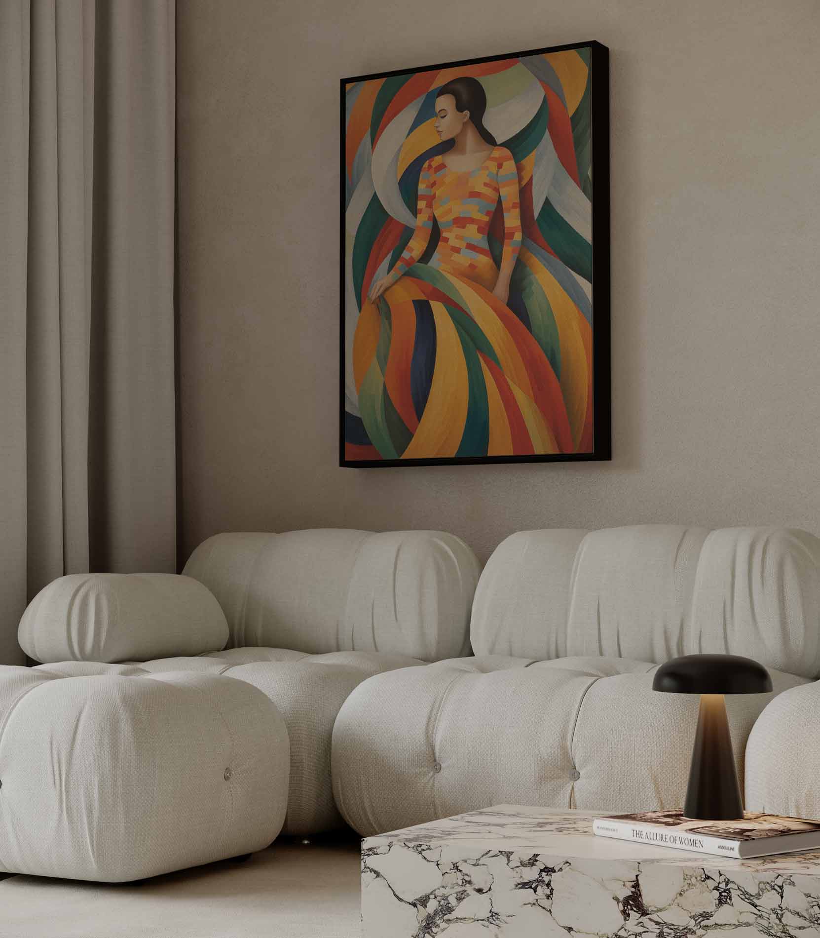 Kleurrijke Harmonie Kunstwerk-canvas-dibond-plexiglas-wanddecoratie-WallArtistic
