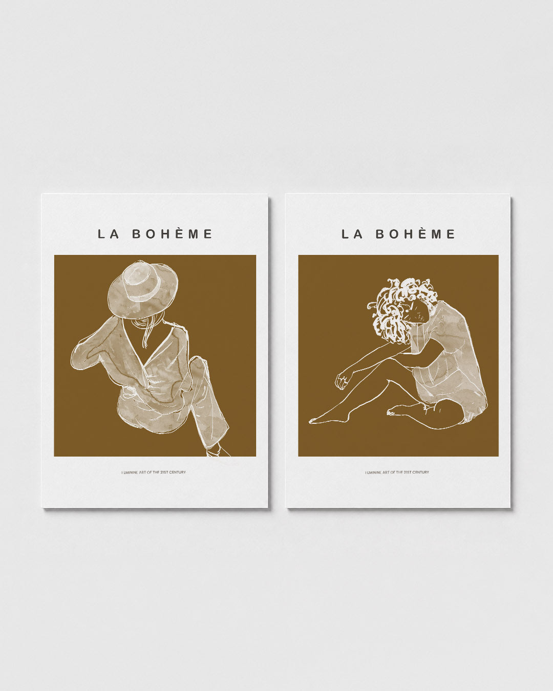 Vrouwelijke contouren Posterset
