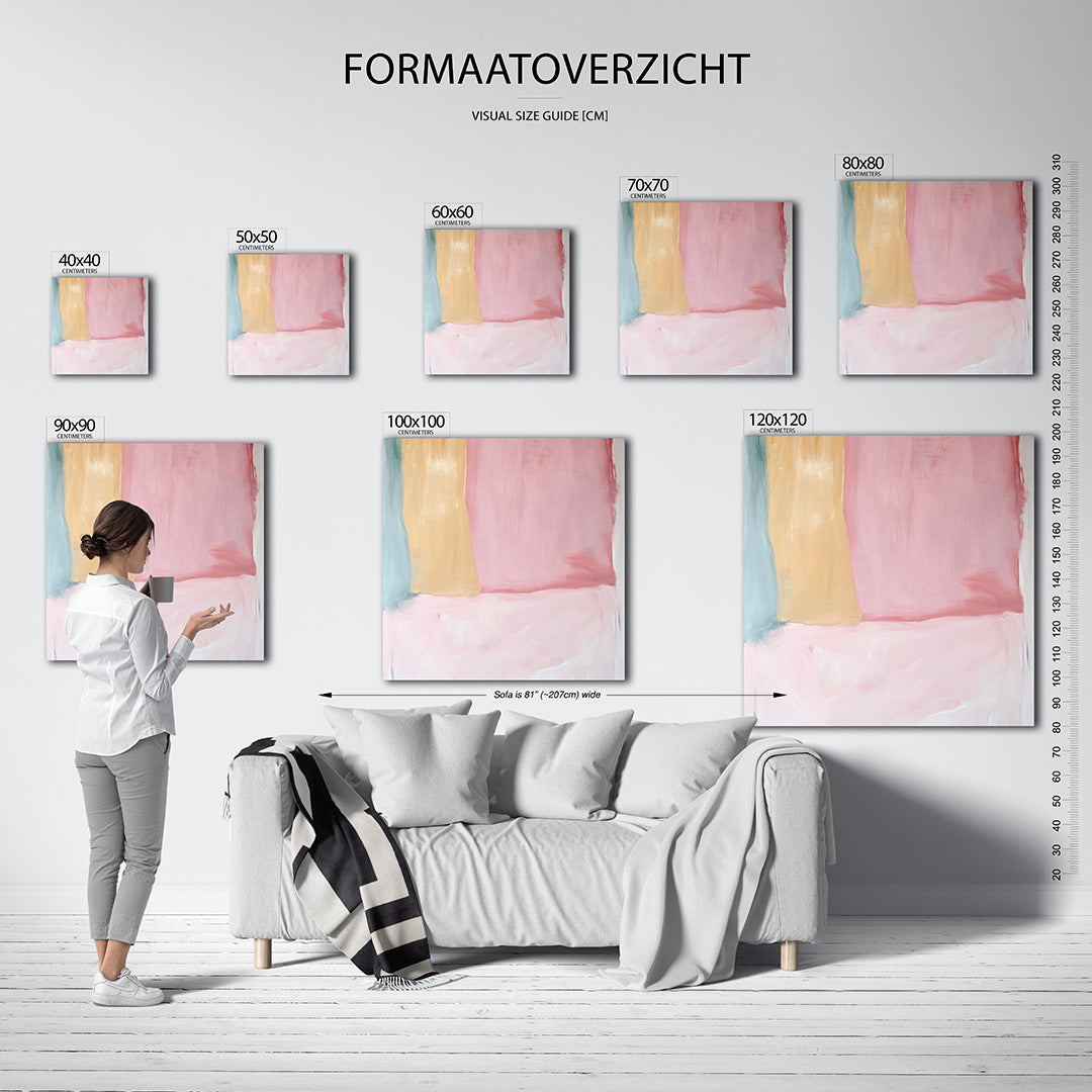 Zachte kleurvlakken Kunstwerk