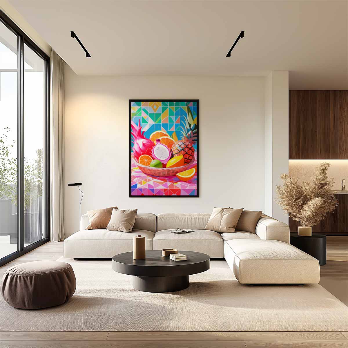 Kleurrijk Fruitfeest Kunstwerk-canvas-dibond-plexiglas-wanddecoratie-WallArtistic