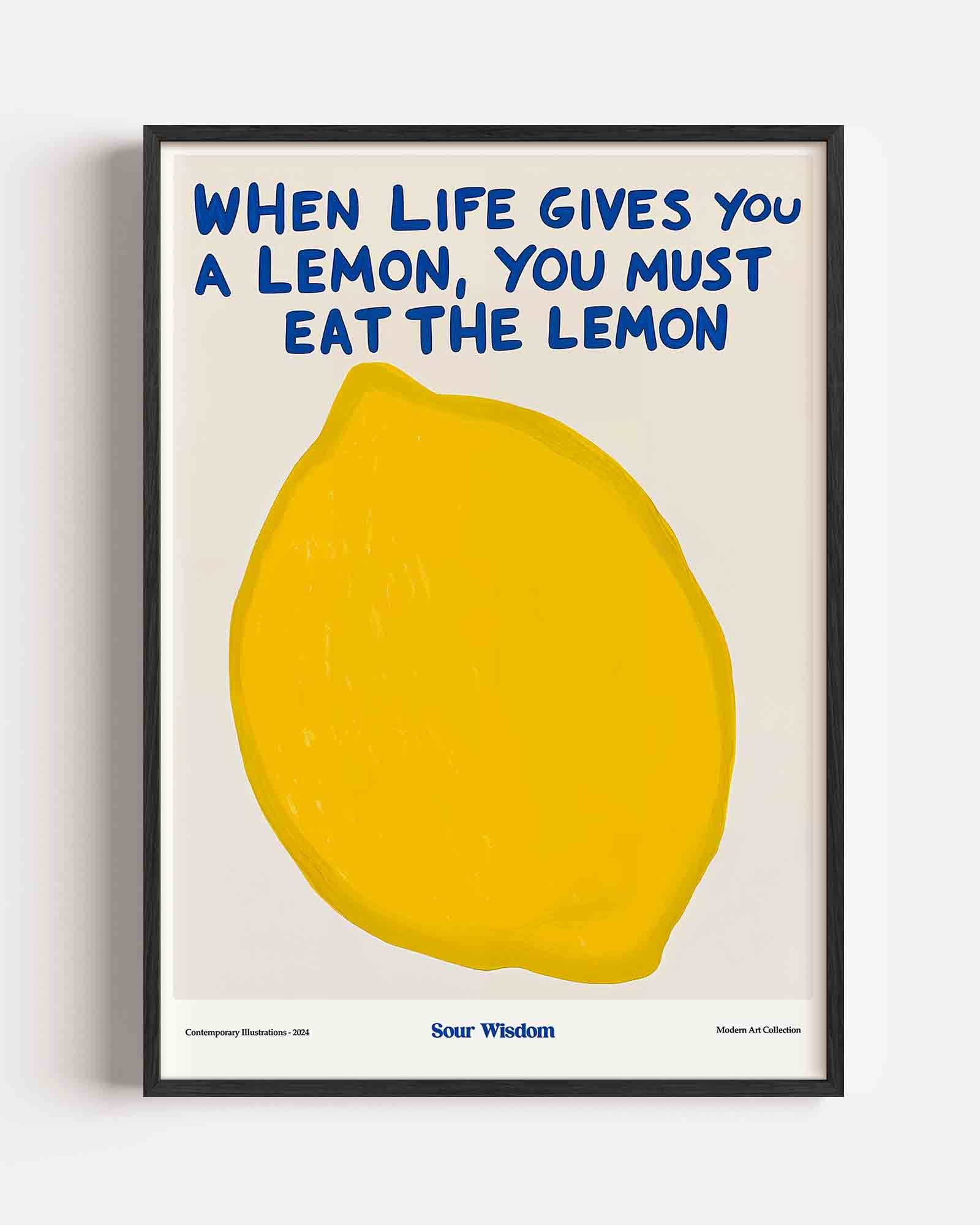 Citroen en tekst Poster