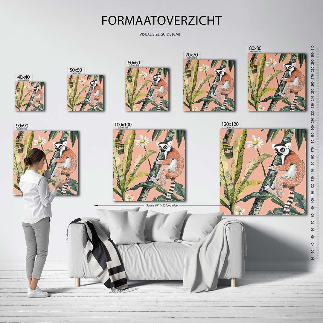 Dierlijke jungle illustratie Kunstwerk