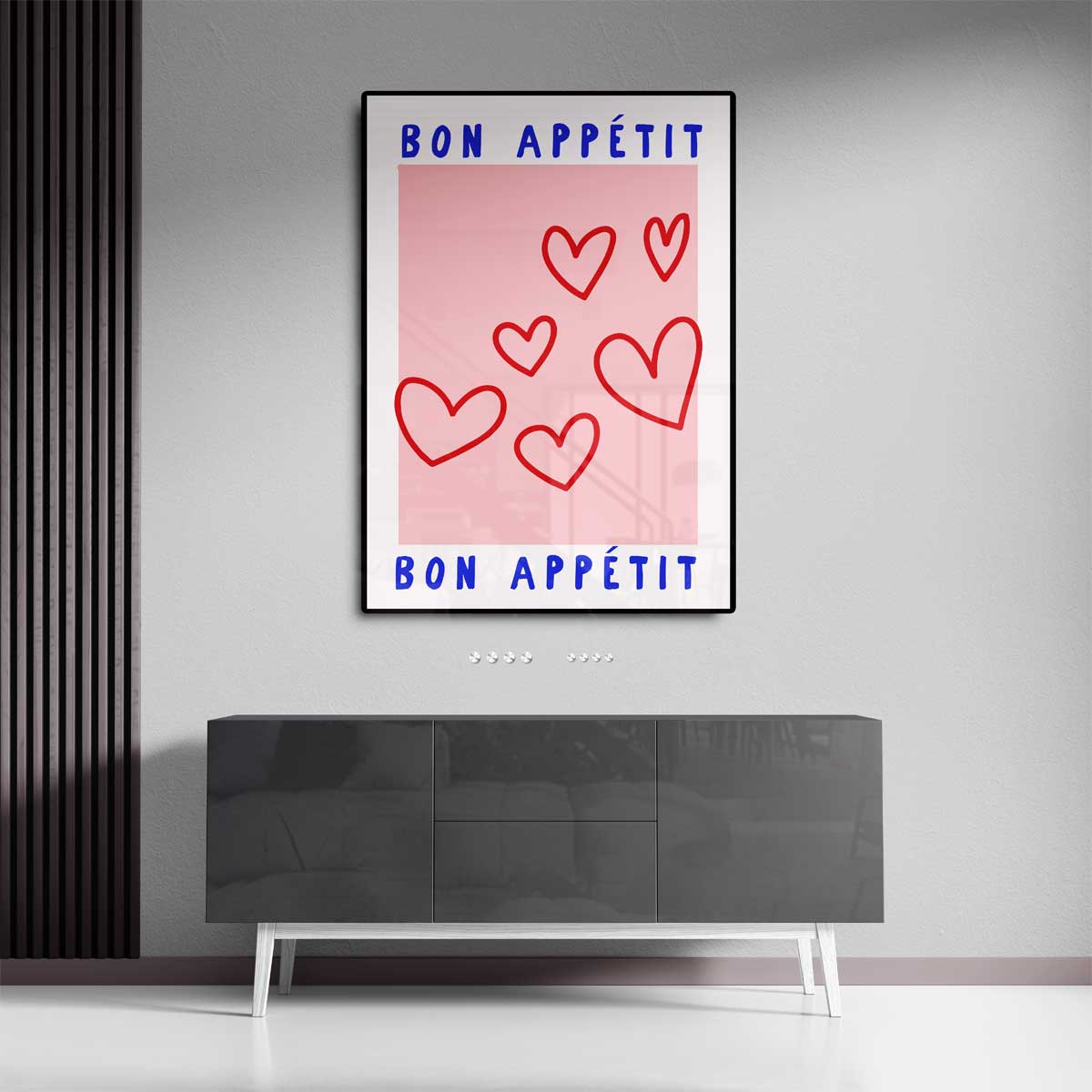 Bon Appétit Harten Kunstwerk-canvas-dibond-plexiglas-wanddecoratie-WallArtistic