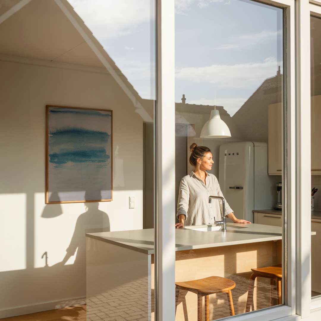 Dromerige Blauwe Waterverfposter-WallArtistic