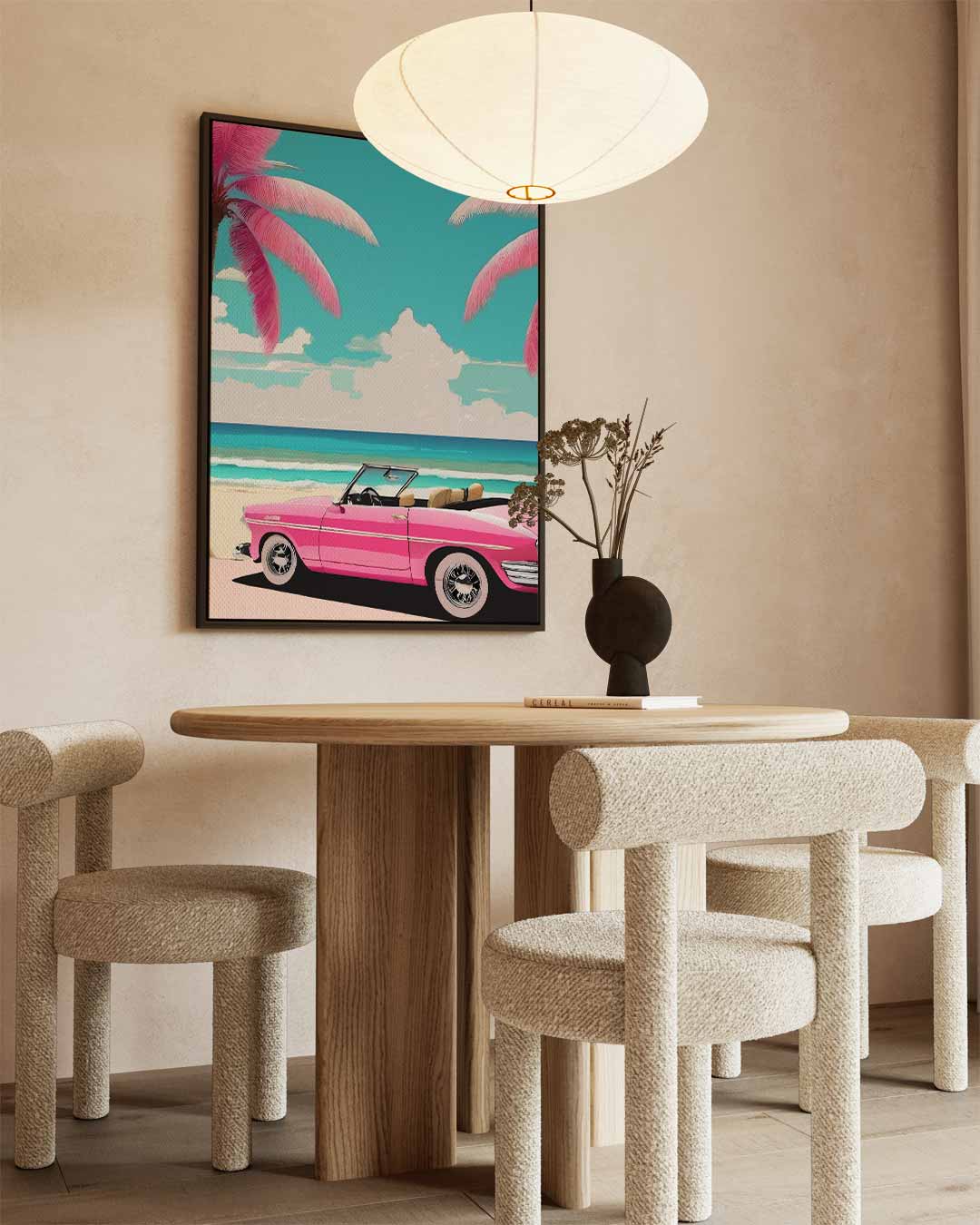 Retro Zomer Droom Kunstwerk-canvas-dibond-plexiglas-wanddecoratie-WallArtistic
