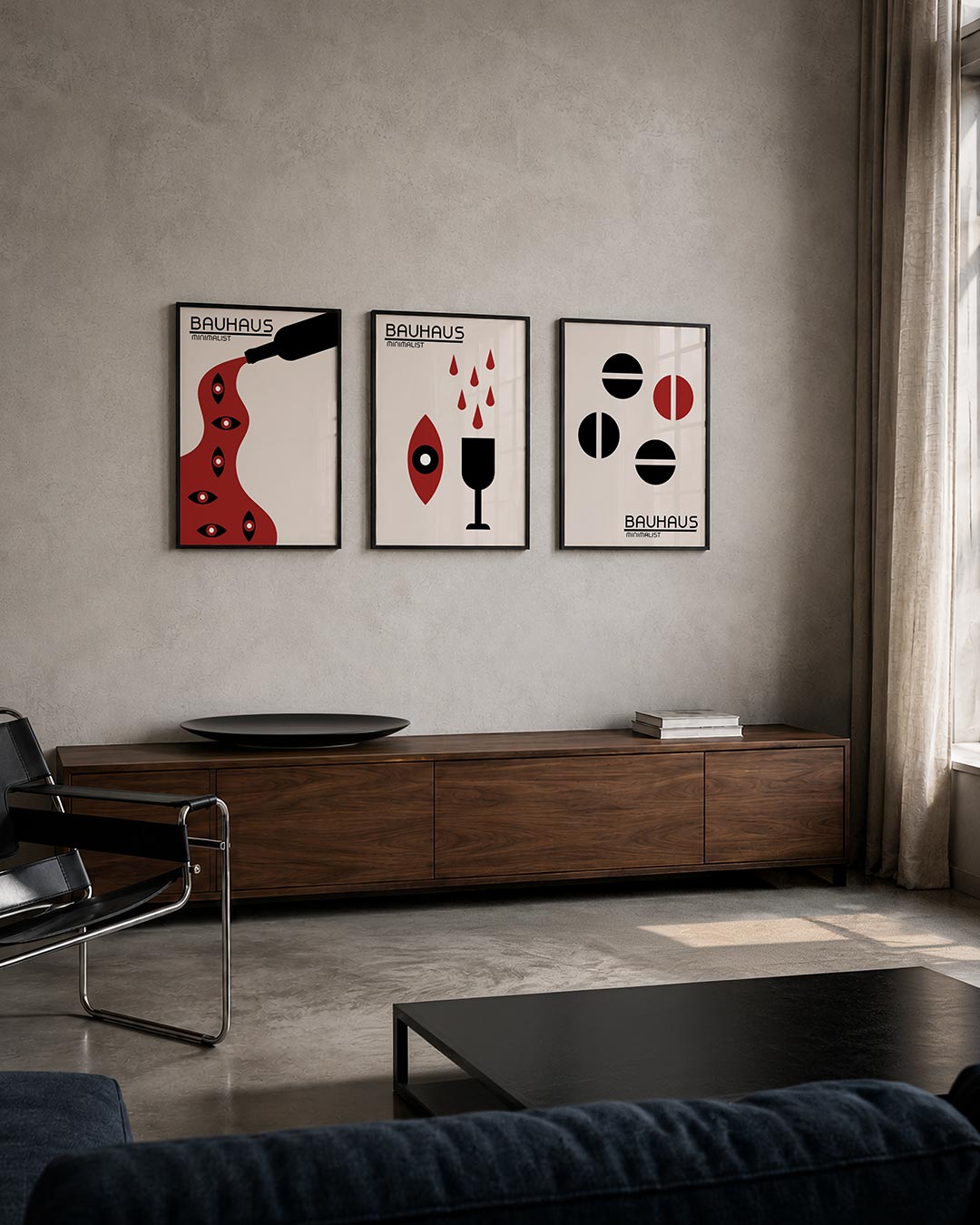 Vloeiende vormen Posterset
